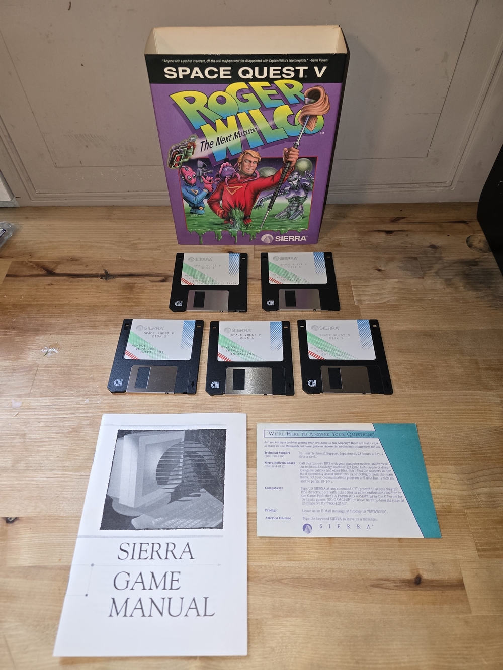 Space Quest V Roger Wilco 5  Mutation Tandy PC 3.5" MS Dos Disk Sierra Five Disk